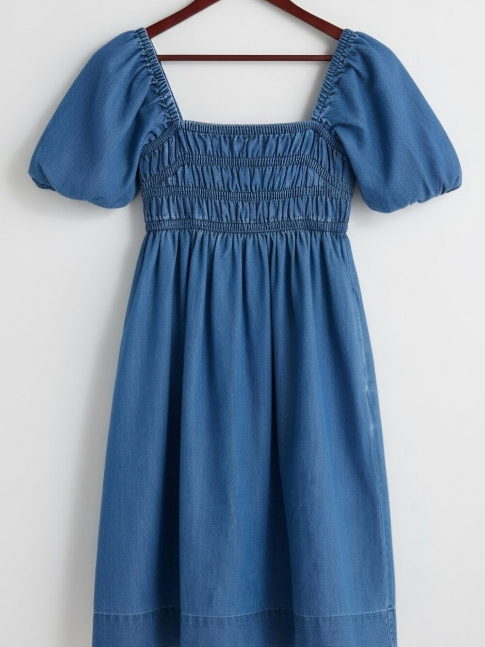 Free Assembly Women's and Women's Plus Puff Sleeve Peasant Mini Dress